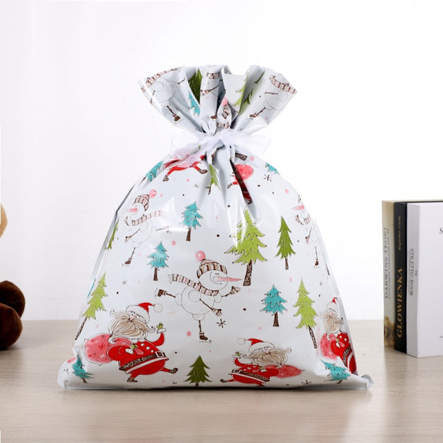 27-Pack Assorted Christmas Gift Bags – Reusable Drawstring Wrapping Bags