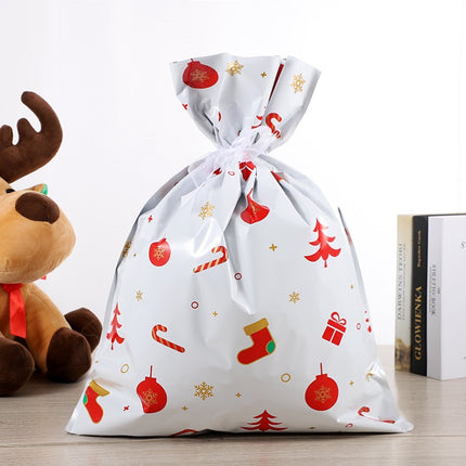 27-Pack Assorted Christmas Gift Bags – Reusable Drawstring Wrapping Bags