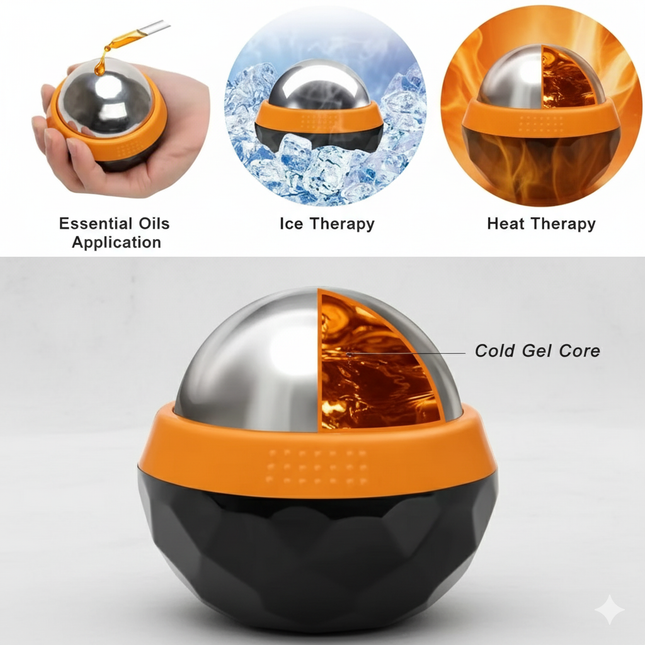 Dr. Todd’s Steel Cryo Ball – Cooling Massage Roller for Relaxation & Recovery